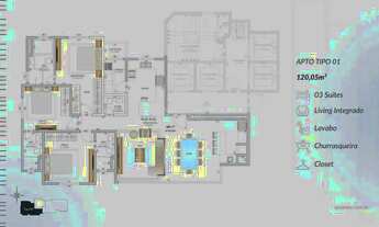 Imagem 2: Apartamento a venda de 3 Suítes,entro de Balneário Camboriú, SC