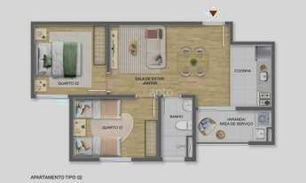 Imagem 6: Residencial SOU VIVER UP - 47m2 com 2 dormitórios e lazer completo