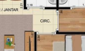 Imagem: APÊ COM SUÍTE//EM BAIRRO PLANEJADO E ESTRUTURADO/