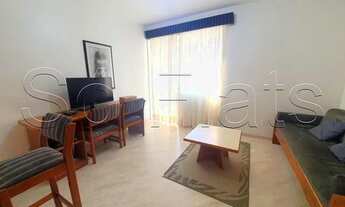 Imagem 2: Flat disponível para locação nos Jardins, contendo 1 dormitório e 1 vaga de garagem