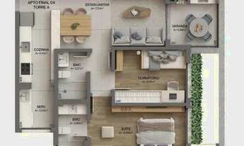 Imagem 2: Apartamento 3 Dormitórios para venda em Florianópolis - SC