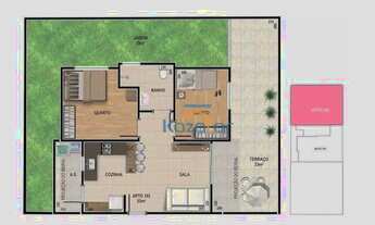 Imagem 7: Área Privativa 2 quartos, 1 vaga à venda, 53 m² por R$ 405.500 - Santa Amélia - Belo Horiz