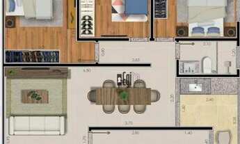 Imagem 2: Lindo Apartamento com 3 Quartos e Varanda Gourmet no Bairu !!