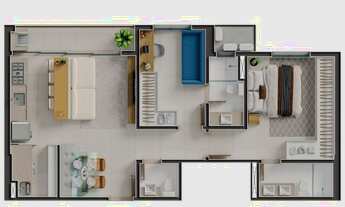 Imagem 7: Apartamento no Jundiaí de 72 a 162 m2 com uma área de lazer completa, opção com piscina na