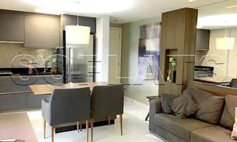 Imagem 3: Flat no Brooklin com 2 dormitórios próximo da Av. Roberto Marinho disponível para locação