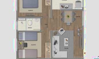 Imagem 2: Apartamento 2 quartos em Campo Grande, casa verde amarela