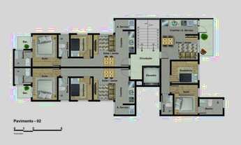 Imagem 4: Apartamento Garden para Venda em Santo André, Jardim Santo Alberto, 2 dormitórios, 1 suíte