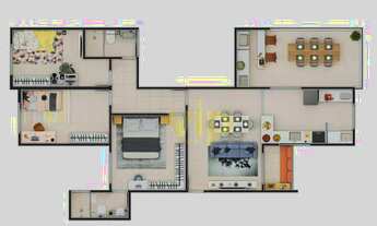 Imagem 2: Apartamento com 3 dormitórios à venda, 111 m² por R$ 700.000 - Santa Rita II - Pouso Alegr