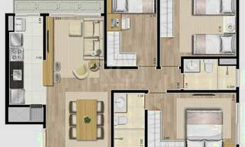 Imagem 4: Menino Deus, 2 dormitórios, 1 vaga, 58 metros privativos