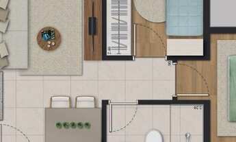 Imagem 5: Apartamento para venda com 41 metros quadrados com 2 quartos em -