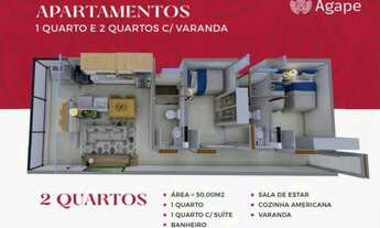 Imagem 2: Apartamento com elevador 2 quartos sendo 1 suíte com varanda ou cobertura Taguatinga