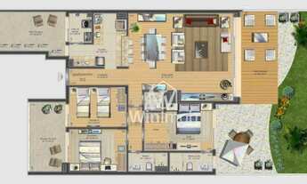 Imagem 7: Apartamento Garden com 3 dormitórios à venda, 213 m² por R$ 1.442.600,00 - Chácara das Ped