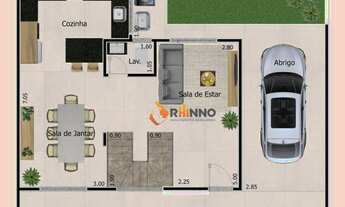 Imagem 2: Sobrado Triplex novo 3 quartos 1 suíte, 172 m² no bairro Hauer