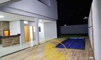 Imagem 2: CASA NOVA NA LAJE 3 SUÍTES PISCINA CHURRASQUEIRA LOTE 490m2 CONDOMÍNIO RUA 12 VICENTE PIRE