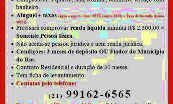 Imagem 3: Aluga-se Apartamento tipo casa na Praça do Carmo. LEIA