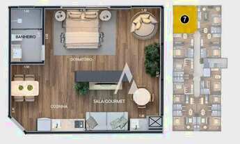 Imagem: Apartamento com 1 dormitório à venda