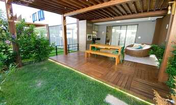 Imagem: Asa decorada com três quartos e área gourmet