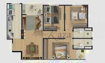 Imagem 4: Casa Condomínio -Jardim Panorama - Jacareí - Condomínio Residencial Fogaça - 3 Suítes - 5