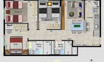 Imagem: Duplex para venda com 153 metros quadrados