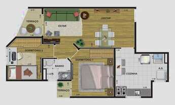 Imagem 2: Maravilhoso Apartamento em Baeta Neves - SBC, 2 quartos, 2 sacadas, 1 vaga. Aceita Depósit