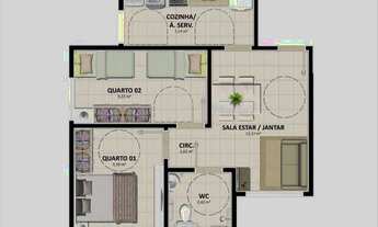 Imagem 7: APARTAMENTO NOSSA SENHORA DO SOCORRO COND HORTO SÃO BRAZ EM NSA SRA DO SOCORRO