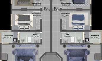 Imagem 4: Apartamento térreo alto padrão com 3 dormitórios à venda, 76 m² por R$ 370.000 - Nossa Sen