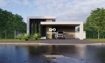 Imagem: Casa linear com 383m2, 4 suítes e piscina