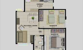 Imagem 6: APARTAMENTO NOSSA SENHORA DO SOCORRO COND HORTO SÃO BRAZ EM NSA SRA DO SOCORRO