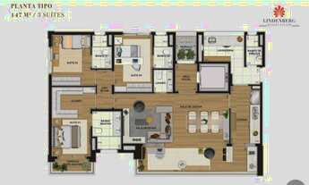 Imagem 3: Apartamento de alto padrão a venda Itaim 147 metros quadrados 3 Suítes 2 Vagas