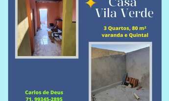 Imagem 1: Ótima Casa 3 Quartos , 80 m², quintal, varanda , área de serviço ampla, Vila Verde , São