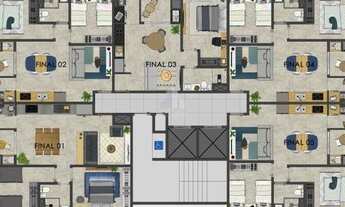 Imagem 7: Apartamento Duplex Final 2,4 e 5 - 101,75 M², 2 Dormitórios com ampla área Gourmet - À