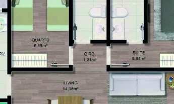 Imagem 3: Lançamento Top Club Residencial, apt 2/4 no antigo Golf Club, suíte, varanda, 51 e 53m2