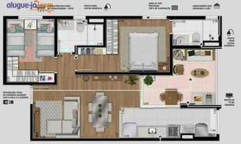 Imagem 6: Apartamento com 2 dormitórios para alugar, 65 m² por R$ 3.000,00/mês - Jardim Satélite - S