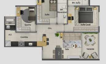 Imagem 2: Apartamento 3 quartos à venda Praia da Costa