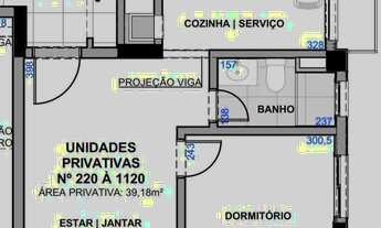 Imagem 3: Apartamento para Venda - 39.18m², 1 dormitório, sendo 1 suites, 1 vaga - Partenon