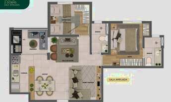 Imagem 5: Apartamento 2 dormitórios Parque Industrial - Suíte e Varanda Gourmet