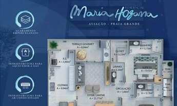 Imagem 7: Aviação 2 quartos sendo suítes, lavabo, sala, sacada com churrasqueira, cozinha, área de s