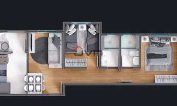 Imagem 4: Apartamento possui 45 m² com 2 quartos, suite, piscina e academia no Laranjeiras - Uberlân