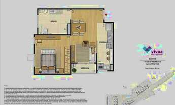 Imagem 6: Apartamento para venda possui 48 metros quadrados com 2 quartos