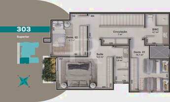 Imagem 4: Apartamento Novo na Planta, 4 Dormitórios (1 Suíte), Cachoeira do Bom Jesus, Florianópoli