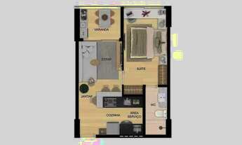 Imagem 7: Apartamento para venda tem 36 metros quadrados com 2 quartos em Graças - Recife - PE