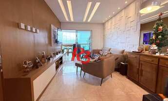 Imagem 2: Apartamento com 3 dormitórios para alugar, 118 m² por R$ 9.000,00/mês - Boqueirão - Santos