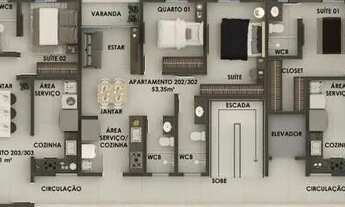 Imagem 2: Apartamento à venda 3 quartos 2 suítes 3 banheiros 2 vagas Bancários João Pessoa
