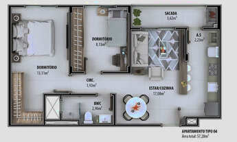 Imagem 4: Apartamento 2 quartos, Residencial Mirante da Boa Vista