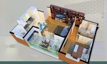 Imagem 4: Apartamento com 1 dormitório à venda, 48 m² por R$ 394.748,00 - Jardim Aquarius - São José