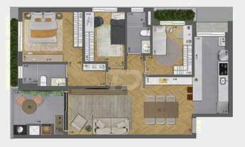 Imagem 3: Apartamento com 3 dormitórios à venda, 94 m² por R$ 1.299.000,00 - Champagnat - Curitiba/P