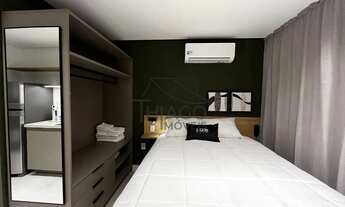 Imagem 5: Studio novo com sacada e mobiliado de 25m² para locação, localizado no coração do bairro A