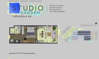Imagem 2: Oportunidade de repasse Studio Garden no Diamond Infinity por R$259.900