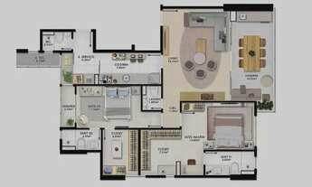 Imagem 3: Apartamento 3 suítes à venda no Caminho das árvores, 116 m²