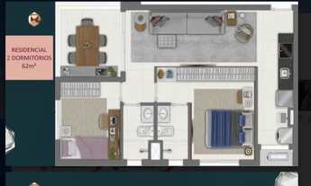 Imagem: APTO 62m2 2 DORM 1 suíte / 1Vaga / Paulista